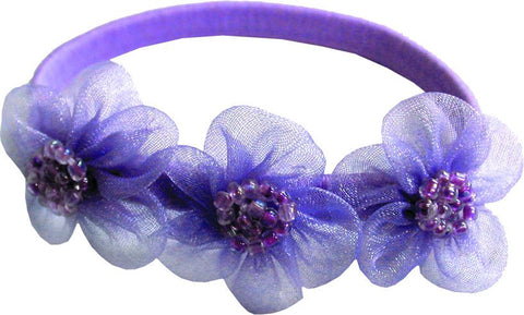 Bead Silk Flowers Flat Bands