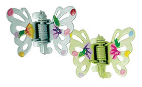 Painted Flowers Butterfly Clawettes - 4pcs