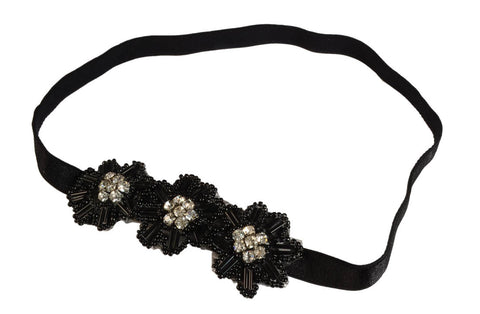 Beaded Gems 3 Flowers Headband