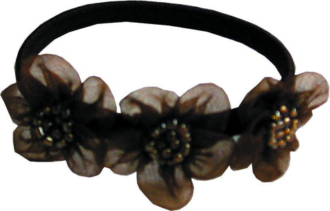 Bead Silk Flowers Flat Bands