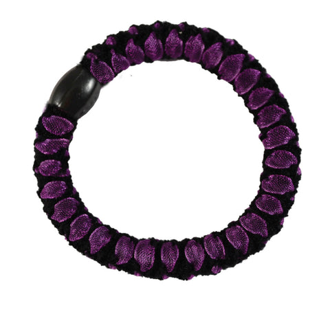 Woven Ribbon Pony Elastics - 3pk