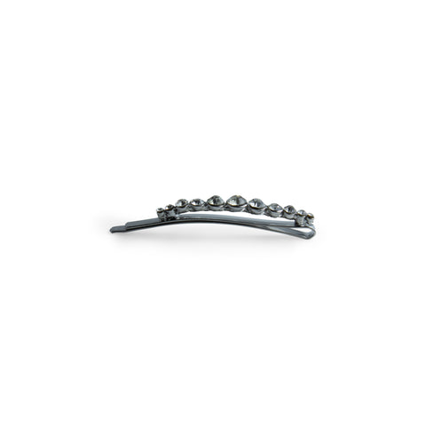 Large Gems Curved Bob Pin - Clear, pr.