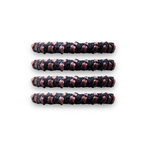 Woven Ribbon Pony Elastics - 3pk