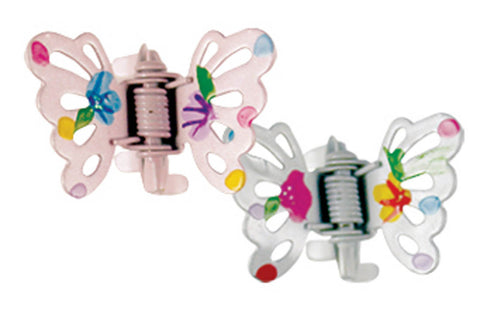 Painted Flowers Butterfly Clawettes - 4pcs