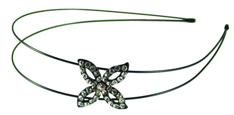 Crystal Flower Double-Wire Headband